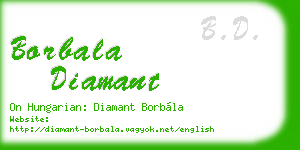 borbala diamant business card