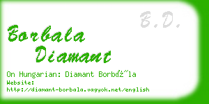 borbala diamant business card